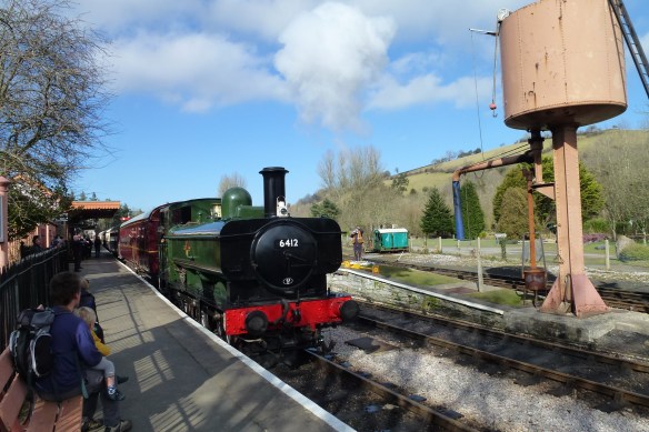 Departure and on the left the next generation learns about steam engines!