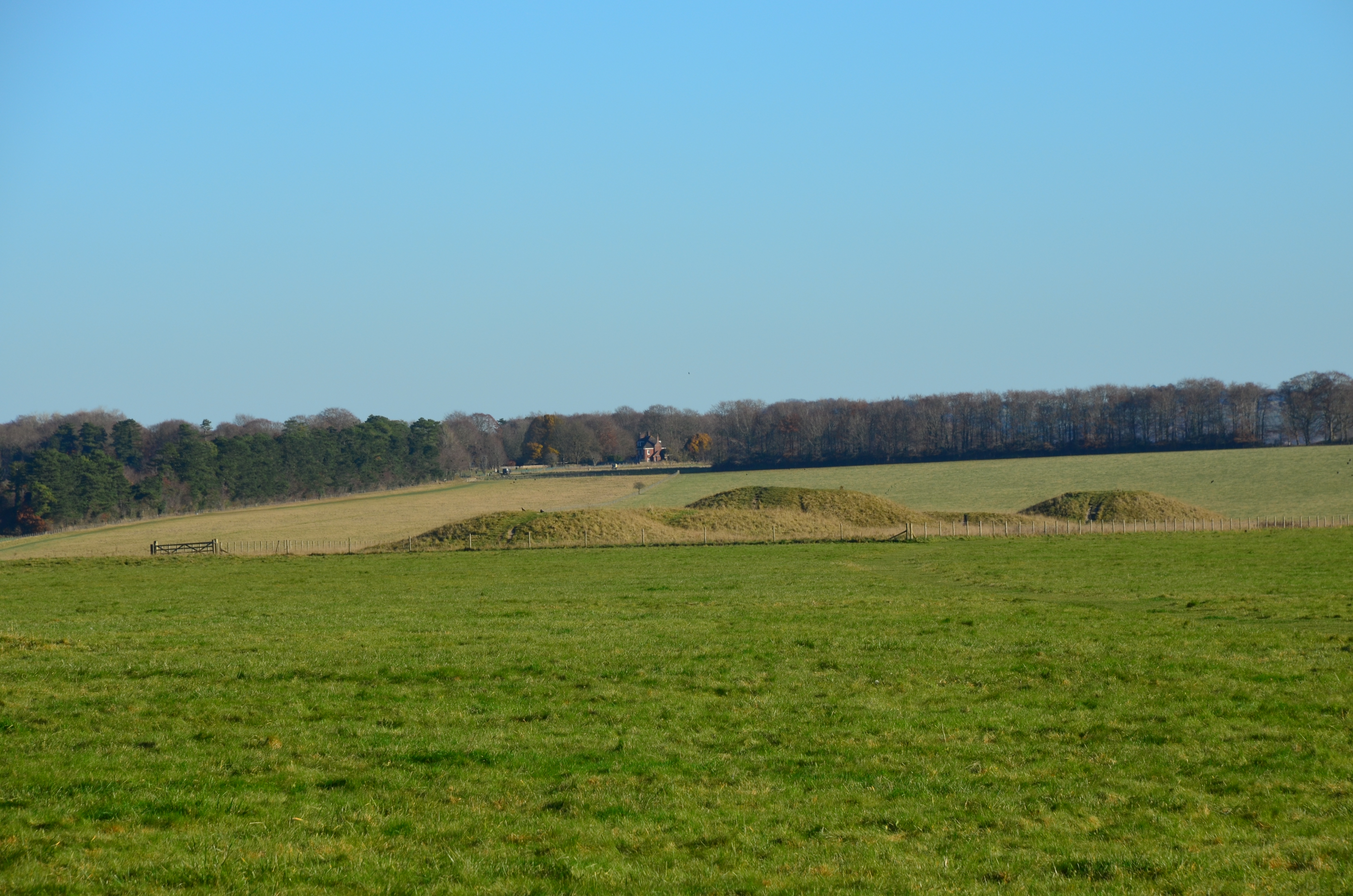 Round Barrow Burial Mounds near Stonehenge
